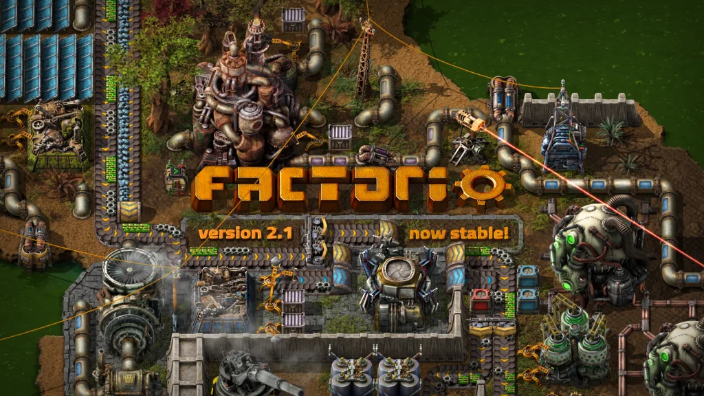 Header image from Wube Software's Friday Facts #449 announcing Factorio version 2.1 as stable.
